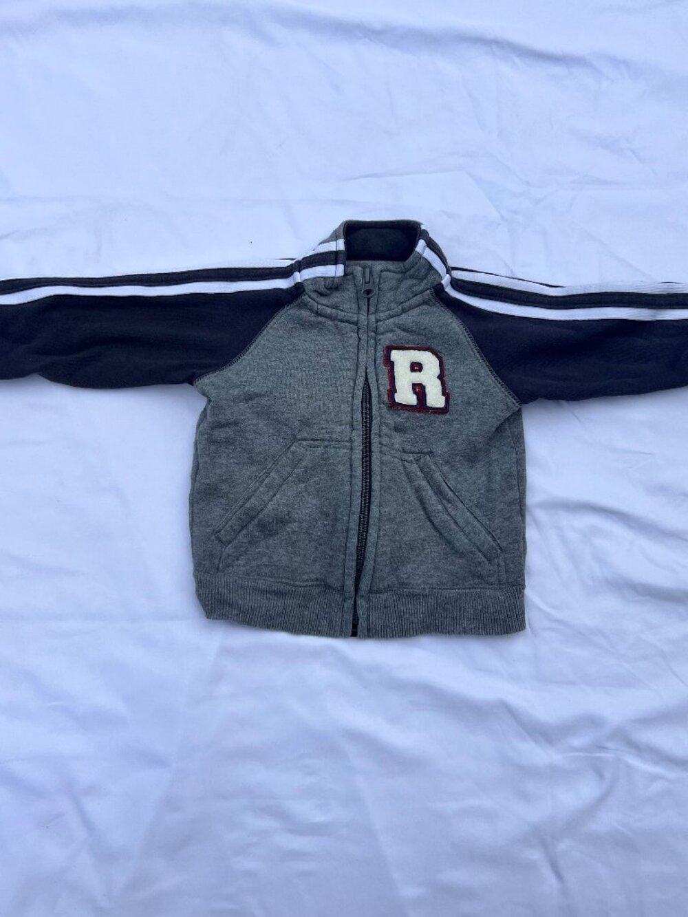 Baby Boys 6-12M Roots 73 Athletics Zip Up‎ Jacket — Sherpa Lined — GUC